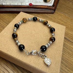 Handcrafted Gemstone Bracelet: Fall-inspired Elegance Tigers Eye Bracelet